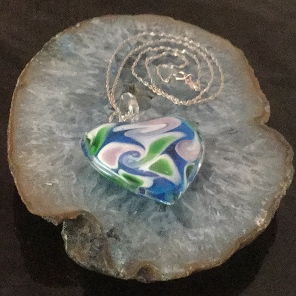 Vtg18”(1980’s)14KSolidWhiteGold Ncklace W/HrtPendt - Picture 7 of 8